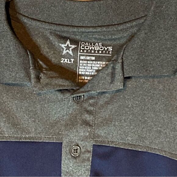 Dallas Cowboys Authentic Polo, size 2XLT - Picture 3 of 4